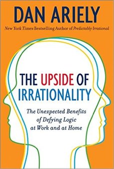 Book cover for The Upside of Irrationality, shows a profile looking both left and right