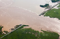 flooded roadway