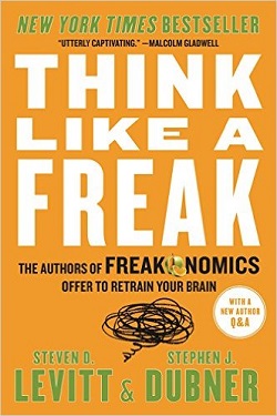 book cover for Think Like a Freak