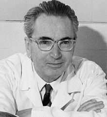 Victor Frankl in lab coat